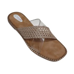 Women’s Woven Cross Strap Flat Sliders | Stylish Casual Comfort Sandals
