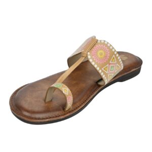 Stylish Handcrafted Printed Toe-Ring Flats for Women