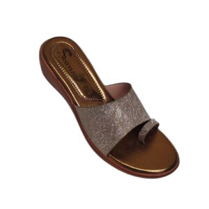Women’s Glitter Toe-Ring Wedge Sandals – Premium Party Wear Comfort Slides
