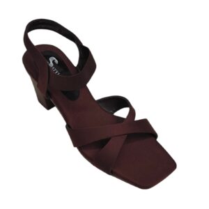 Women’s Cross-Strap Block Heel Sandals – Elegant Slingback Heels