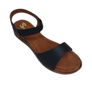 STYLISH Women's Everyday Comfort Flat Sandals with Elastic Ankle Strap