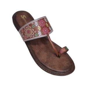 Floral Print Comfort Toe-Ring Flats for Women